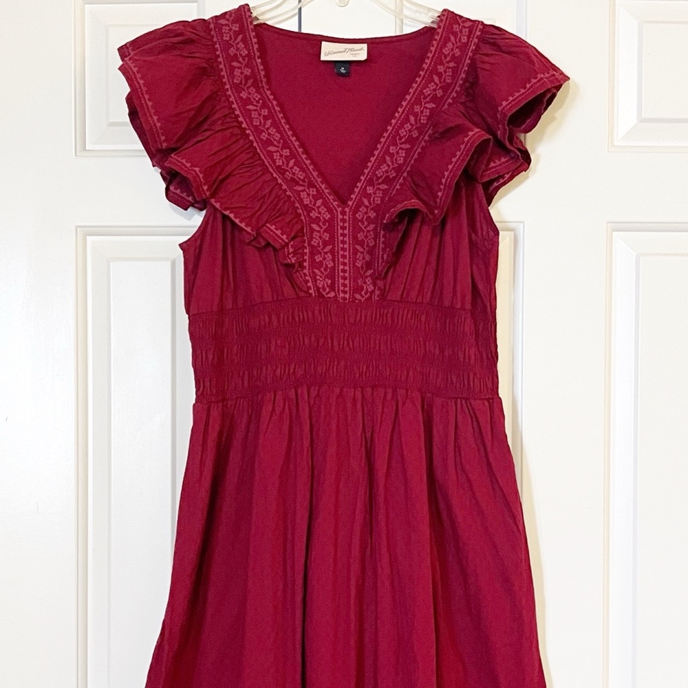 Universal Thread By Target Maroon Maxi Dress Smoc… - image 2